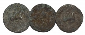 Ancient Greek Coins - Indo-Greek - Horseman Tetradrachms [3]
. Obvs: standing figure with inscription around. Revs: horseman right with inscription a...