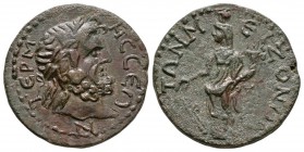 Ancient Greek Coins - Pisidia - Termessos - Tyche Bronze
238-260 AD. Termessos, semi-autonomous issue. Obv: TERMHCCEWN legend with laureate head of Z...