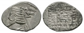 Ancient Greek Coins - Parthia - Phraates IV - Drachm
38-2 BC. Obv: profile bust with eagle behind. Rev: seated archer with inscriptions. OCTV 2, 588....