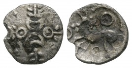 Celtic Iron Age Coins - Iceni - ECEN EDN Unit
1st century AD. Obv: double crescents on wreath. Rev: horse right with EDN below. S. 444; BMC 4223-4281...