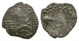 Celtic Iron Age Coins - Iceni - Antedios - Double Crescent Unit
1st century AD. Obv: double crescent on wreath. Rev: horse right with pellet-rosette ...