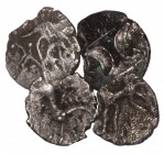 Celtic Iron Age Coins - Iceni - Double Crescent Units [4]
1st century AD. Obvs: double crescent and wreath. Revs: horse right; some with inscriptions...