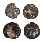 Celtic Iron Age Coins - Mixed Unit Group [4]
1st century AD. Group comprising: silver units, various types and issues. 3.22 grams total. [4, No Reser...