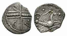Celtic Iron Age Coins - Catuvellauni - Cunobelin - Capricorn Unit
Early 1st century AD. Obv: wreath crossed by plain line, C V N O in angles. Rev: ca...