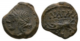 Celtic Iron Age Coins - Southern Gaul - Massalia? - Portrait Bronze
1st century BC. Obv: profile bust left. Rev: boar? with VMA above. Cf. ABC 115 fo...