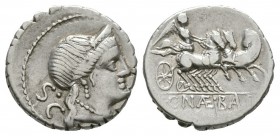 Ancient Roman Republican Coins - C Naevius Balbinus - Victory in Triga Denarius Serratus
79 BC. Obv: diademed head of Venus right; SC behind. Rev: Vi...