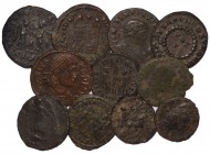 Ancient Roman Imperial Coins - Late Bronzes Group [11]
4th-5th century AD. Group comprising: mixed small bronzes, mostly family of Constantine I; var...