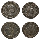 Ancient Roman Imperial Coins - Maximinus II - Genius Folles [2]
4th century AD. Group comprising folles with Genius reverses. 16.79 grams total. [2]...