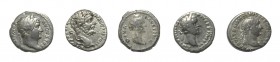 Ancient Roman Imperial Coins - Trajan to Faustina I - Denarii [5]
1st-2nd century AD. Group comprising denarii of: Trajan (2), Hadrian, Antoninus Piu...