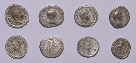Ancient Roman Imperial Coins - Trajan to Caracalla - Denarii [4]
1st-2nd century AD. Group comprising denarii of: Trajan; Antoninus Pius; Caracalla (...