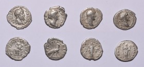 Ancient Roman Imperial Coins - Severan and Earlier Denarii Group [4]
2nd-3rd century AD. Group of four denarii including Hadrian and Faustina I. 12.0...