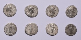 Ancient Roman Imperial Coins - Severan and Earlier Denarii Group [4]
2nd-3rd century AD. Group of four denarii including Hadrian. 12.45 grams total. ...