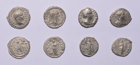Ancient Roman Imperial Coins - Severan and Earlier Denarii Group [4]
2nd-3rd century AD. Group of four denarii, including Faustina I. 12.21 grams tot...
