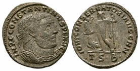 Ancient Roman Imperial Coins Constantine I (the Great) - Jupiter Follis
312-313 AD. Thessalonica mint. Obv: IMP C CONSTANTINVS P F AVG legend with la...