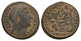 Ancient Roman Imperial Coins - Constantine I (the Great) - Victory Centenionalis
328 AD. Constantinople mint. Obv: CONSTANTINVS MAX AVG legend with d...