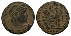 Ancient Roman Imperial Coins - Constantine I (the Great) - Victory Centenionalis
328 AD. Constantinople mint. Obv: CONSTANTINVS MAX AVG legend with d...