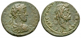 Ancient Roman Imperial Coins - Commodus - Anazarbus - Zeus Bronze
183-184 AD. Obv: MAR AYRH KOMODOC CEB legend with laureate, draped and cuirassed bu...