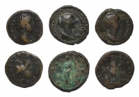 Ancient Roman Imperial Coins - Faustina I and Faustina II - Ases [3]
2nd century AD. Group comprising: Faustina I, as (Aeternitas); Faustina II, ases...
