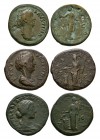 Ancient Roman Imperial Coins - Faustina I and Lucilla - Ases [3]
2nd century AD. Group comprising ases of: Faustina I (2; Ceres, Vesta); Lucilla (Ves...