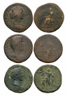 Ancient Roman Imperial Coins - Hadrian, Commodus and Marcus Aurelius - Sestertii [3]
2nd century AD. Group comprising sestertii: Hadrian; Marcus Aure...