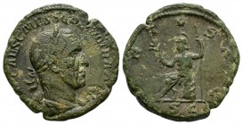Ancient Roman Imperial Coins - Trajan Decius - Virtus Sestertius
250 AD. Rome mint. Obv: IMP CAES C MESS Q DECIO TRAI AVG legend with laureate and dr...