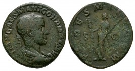Ancient Roman Imperial Coins - Gordian III - Fides Militum Sestertius
238-239 AD. Rome mint. Obv: IMP CAES M ANT GORDIANVS AVG legend with laureate, ...