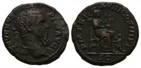 Ancient Roman Imperial Coins - Septimius Severus - Roma As
210 AD. Rome mint. Obv: SEVERVS PIVS AVG legend with laureate bust right. Rev: P M TR P XV...