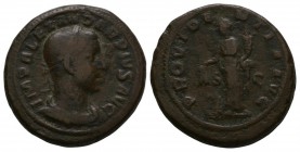 Ancient Roman Imperial Coins - Severus Alexander - Annona As
231 AD. Rome mint. Obv: IMP ALEXANDER PIVS AVG legend with laureate bust right. Rev: PRO...
