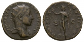Ancient Roman Imperial Coins - Severus Alexander - Sol Dupondius
232 AD. Rome mint. Obv: IMP ALEXANDER PIVS AVG legend with radiate and draped bust r...