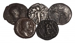 Ancient Roman Imperial Coins - Nero to Septimius Severus - Denarii [5]
1st-3rd century AD. Group comprising: mixed issues of Nero, Hadrian, Septimus ...