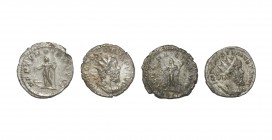 Ancient Roman Imperial Coins - Postumus - Antoninianii [4]
259-268 AD. Group comprising: antoninianii of Postumus with reverse of Moneta (2), Neptune...