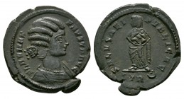 Ancient Roman Imperial Coins - Fausta - Empress Standing Centenionalis
326 AD. Wife of Constantine I, Trier mint. Obv: FLAV MAX-FAVSTA AVG legend wit...