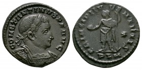 Ancient Roman Imperial Coins - Constantine I (the Great) - Emperor Standing Follis
310-312 AD. London mint. Obv: CONSTANTINVS PF AVG legend with laur...