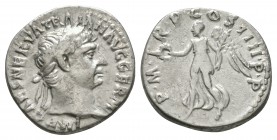 Ancient Roman Imperial Coins - Trajan - Victory Denarius
102-103 AD. Rome mint. Obv: IMP CAES NERVA TRAIAN AVG GERM legend with laureate head right. ...