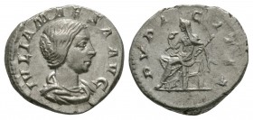 Ancient Roman Imperial Coins - Julia Maesa - Pudicitia Denarius
218-220 AD. Grandmother of Elagabalus and Severus Alexander, Rome mint. Obv: IVLIA MA...