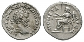 Ancient Roman Imperial Coins - Septimius Severus - Moneta Denarius
198-200 AD. Rome mint. Obv: L SEPT SEV AVG IMP XI PART MAX legend with laureate bu...