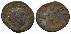Ancient Roman Imperial Coins - Valerian - Mercury Antoninianus
254-255 AD. Antioch mint. Obv: IMP C P LIC VALERIANVS P F AVG legend with radiate, dra...