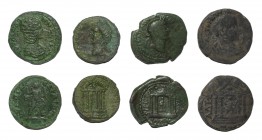 Ancient Roman Provincial Coins - Mixed Bronzes [4]
2nd-3rd century AD. Group comprising: various issues (3 with temple reverse); with another type. 3...