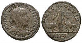 Ancient Roman Provincial Coins - Philipp I - Moesia - Moesia Bronze
244-249 AD. Viminacium. Obv: IMP IVL PHILIPPVS PIVS FEL AVG PM legend with laurea...