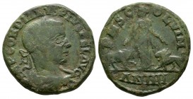 Ancient Roman Provincial Coins - Gordian III - Moesia Sestertius
238-244 AD. Viminacium. Obv: IMP GORDIANVS PIVS FEL AVG legend with laureate, draped...