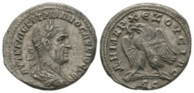 Ancient Roman Provincial Coins - Trajan Decius - Alexandria - Eagle Tetradrachm
249-251 AD. Obv: AYT K G ME KY TRAIANOC DEKIOC CEB legend with laurea...