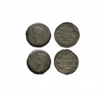 Ancient Roman Provincial Coins - Augustus - Spain - Julia Traducta - As Group [2]
1st century AD. Obvs: bare head left. Revs: inscription within wrea...