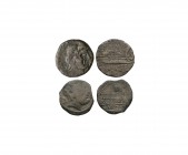 Ancient Roman Provincial Coins - Spain - Carteia - Semis Group [2]
1st century AD. Carteia. Obvs: bust right. Revs: prow. 13.14 grams total. [2, No R...
