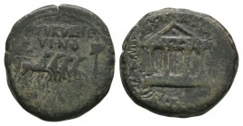 Ancient Roman Provincial Coins - Augustus - Spain - Carthago Nova - Quadriga Semis
1st century AD. Carthago Nova. Obv: quadriga right. Rev: temple. 5...
