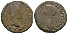 Ancient Roman Provincial Coins - Tiberius - Spain - Hispalis - Double Portrait Dupondius
1st century AD. Obv: bust of Diva Augustus right. Rev: bust ...