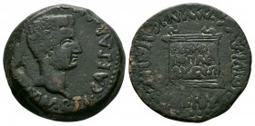 Ancient Roman Provincial Coins - Tiberius - Spain - Italica - Altar Dupondius
. Italica. Obv bare head right. Rev: altar. Burgos 205, RPC I, 65. 13.7...