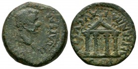 Ancient Roman Provincial Coins - Tiberius - Spain - Augusta Emerita - Temple As
1st century AD. Augusta Emerita. Obv: laureate bust right. Rev: templ...
