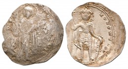 Ancient Byzantine Coins - Constantine IX - Scyphate Miliaresion
1042-1055 AD. Constantinople mint. Obv: ??C????? C????C legend with Virgin standing, ...