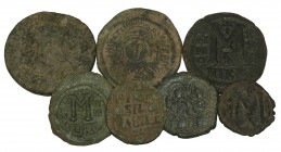 Byzantine Coins - Folles Group [7]
6th-7th century AD. Group comprising: bronze folles; various reigns and issues. 105 grams total. [7, No Reserve]
...
