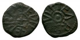 Anglo-Saxon Coins - Northumbria - Aethelred II - Eardwulf - Styca
843-850 AD. Second reign. Obv: small cross with +EDILRED REX legend. Rev: pellet wi...
